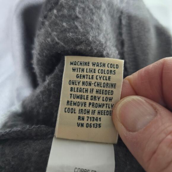 L.L.Bean Full Zip Jacket Women's XL Gray Nordic Snowflake Fair Isle Fleece READ - Picture 10 of 10